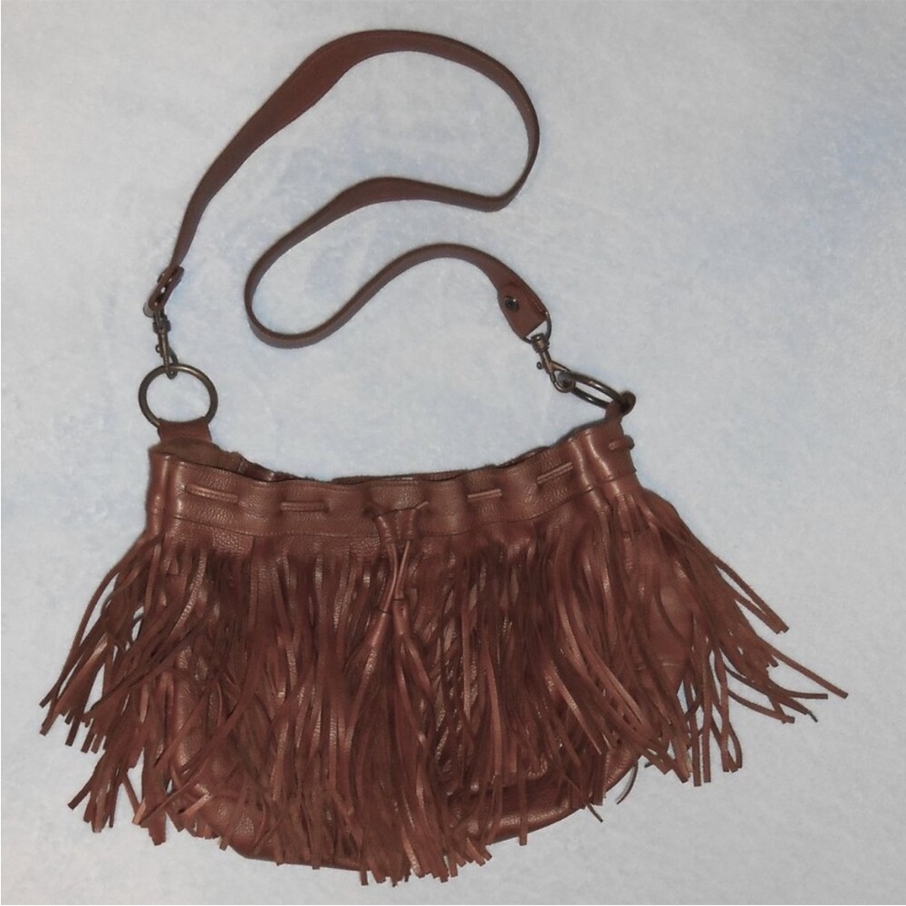 McFadin*****Fringe Brown Shoulder Bag!! - Picture 2 of 12